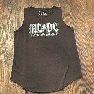 Chaser AC/DC Back In Black Girls Tank Top Sz 14